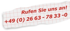 Bitte rufen Sie uns an!